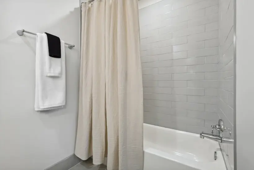 Shower and tub combination with tile surround